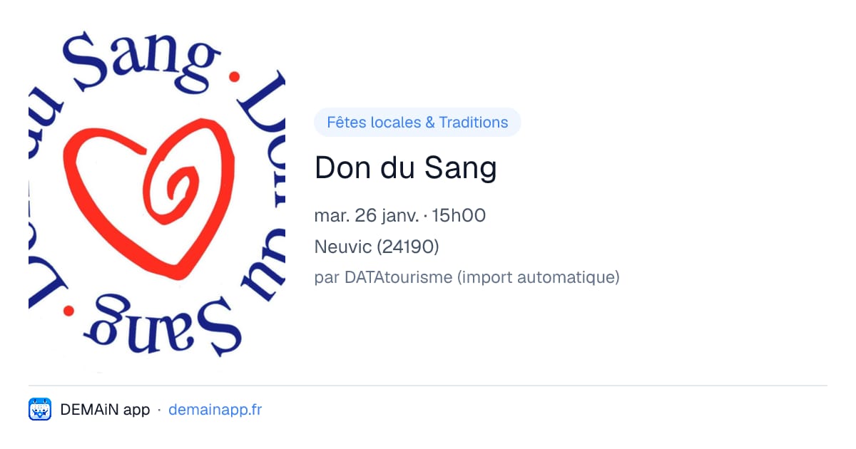 Don du Sang — Neuvic