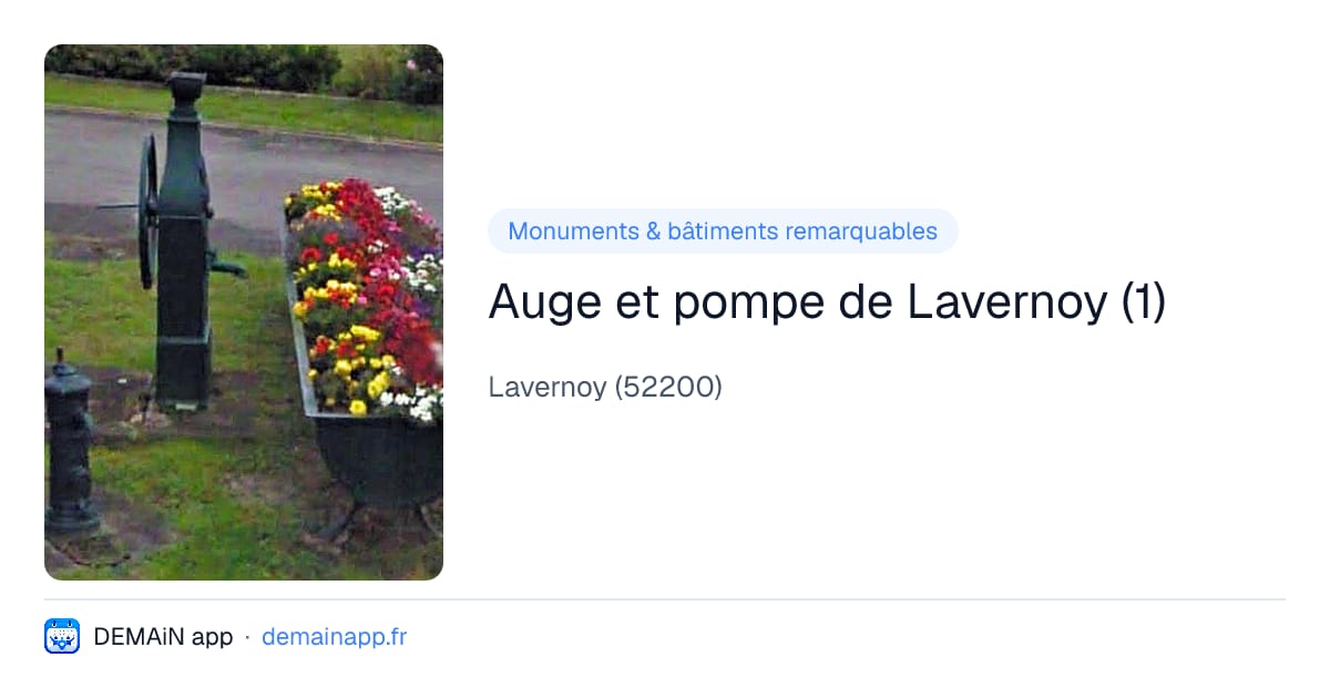 Auge et pompe de Lavernoy (1) — Lavernoy