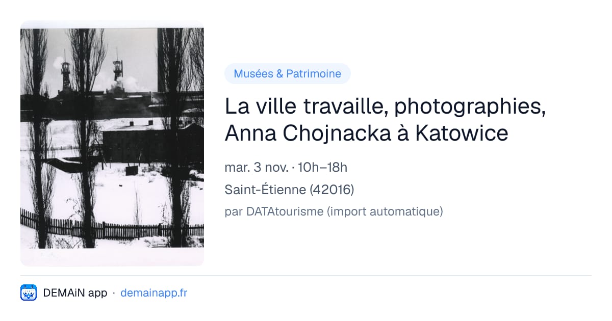 La ville travaille, photographies, Anna Chojnacka à Katowice — Saint-Étienne