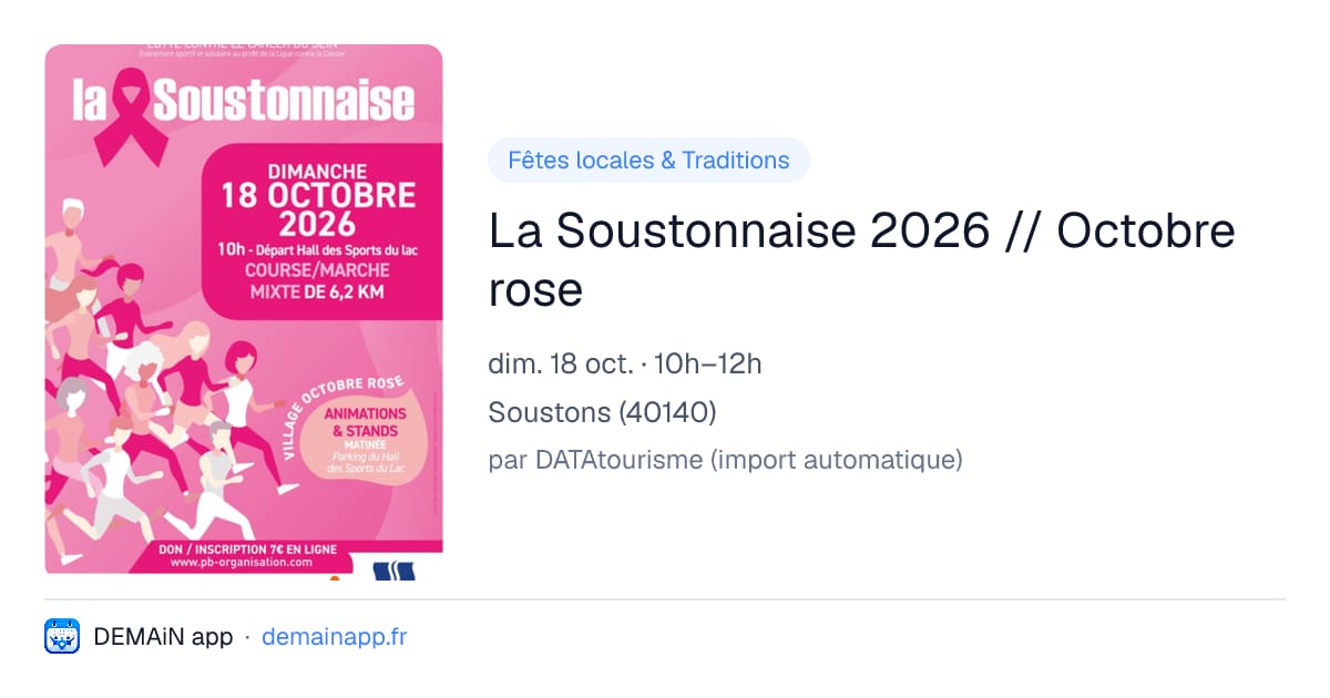 La Soustonnaise 2026 // Octobre rose — Soustons