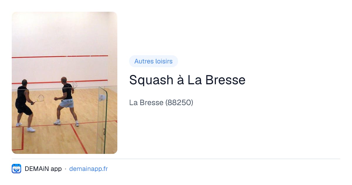 Squash à La Bresse — La Bresse