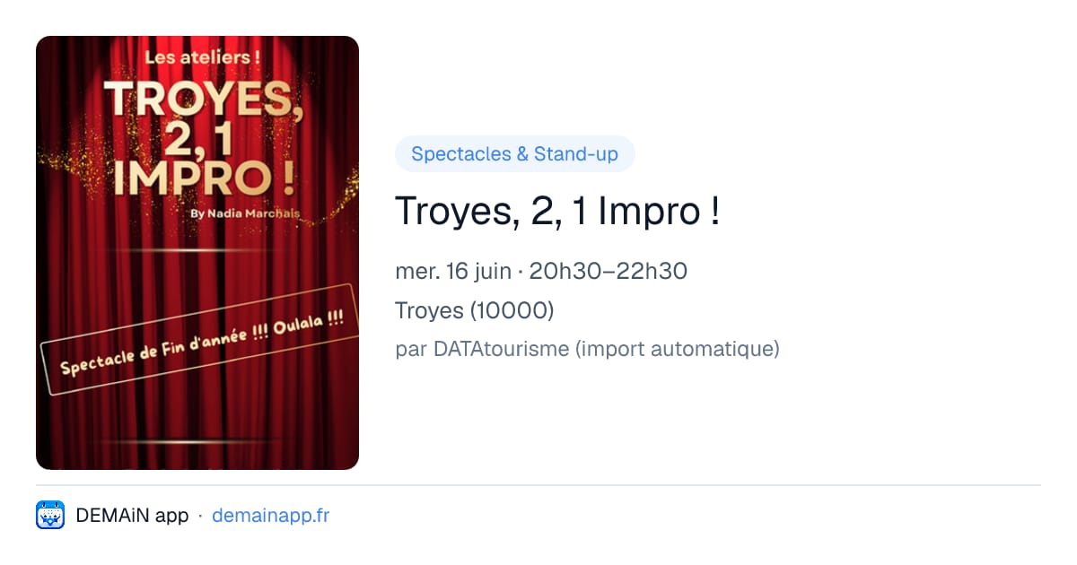 Troyes, 2, 1 Impro ! — Troyes