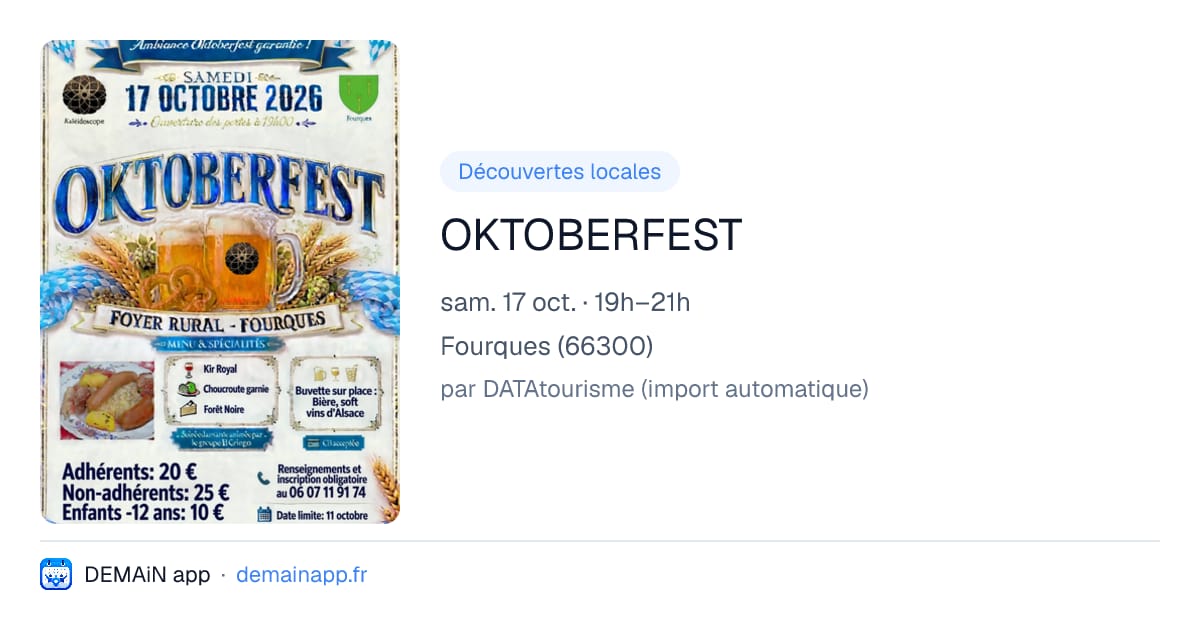 OKTOBERFEST — Fourques