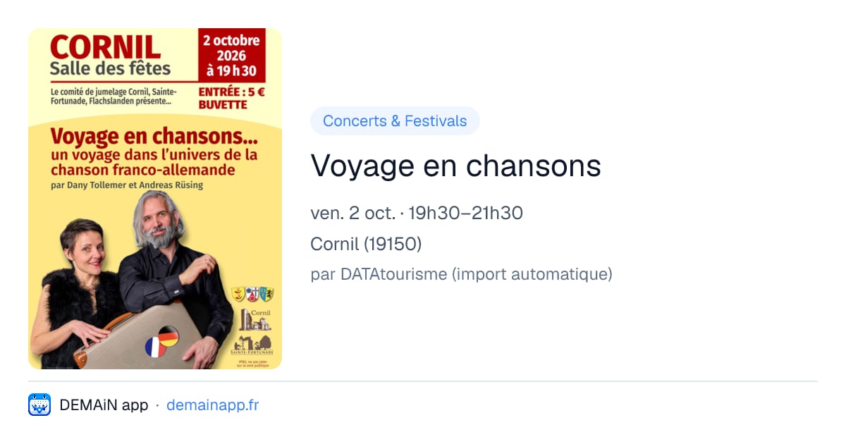 Voyage en chansons — Cornil