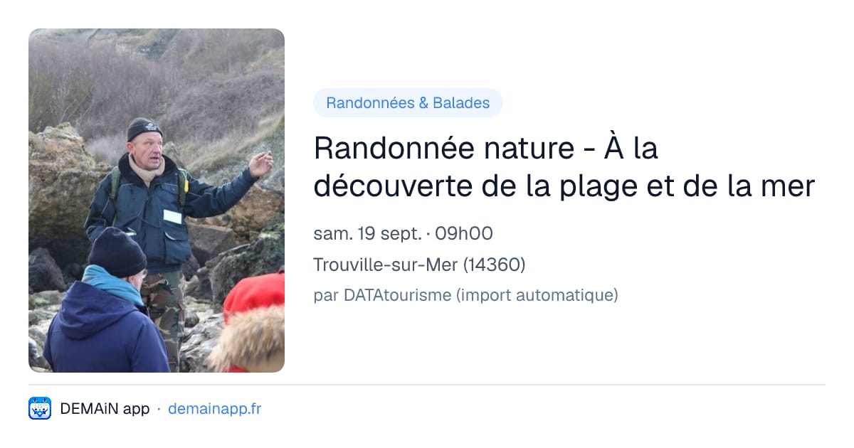 Randonnée nature - À la découverte de la plage et de la mer — Trouville-sur-Mer