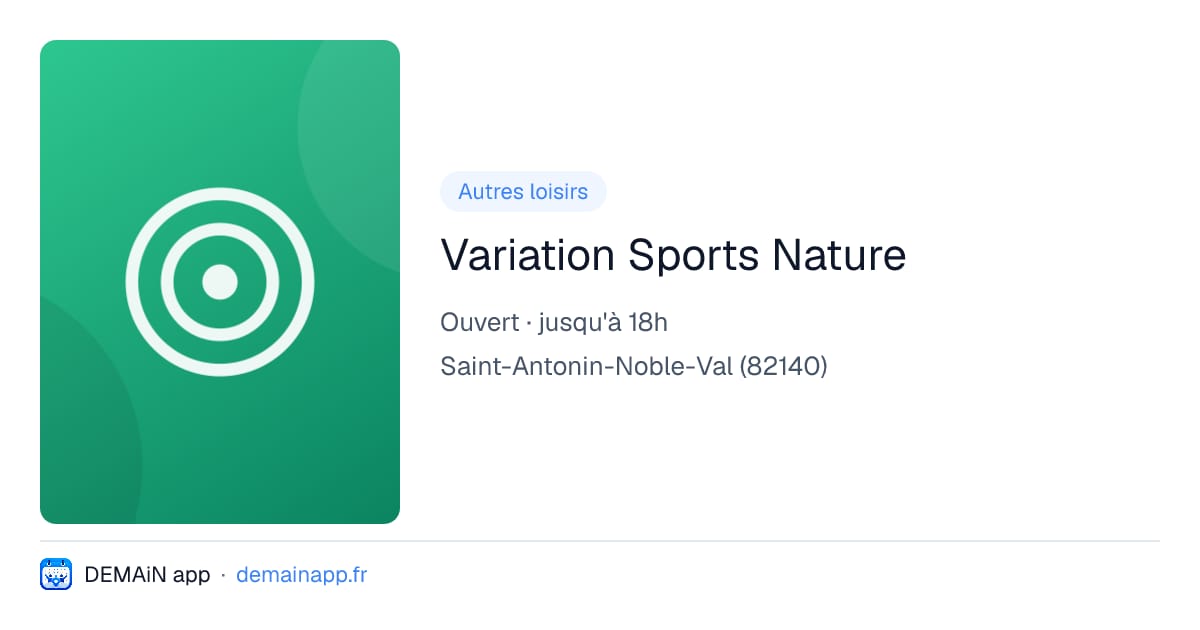 Variation Sports Nature — Saint-Antonin-Noble-Val