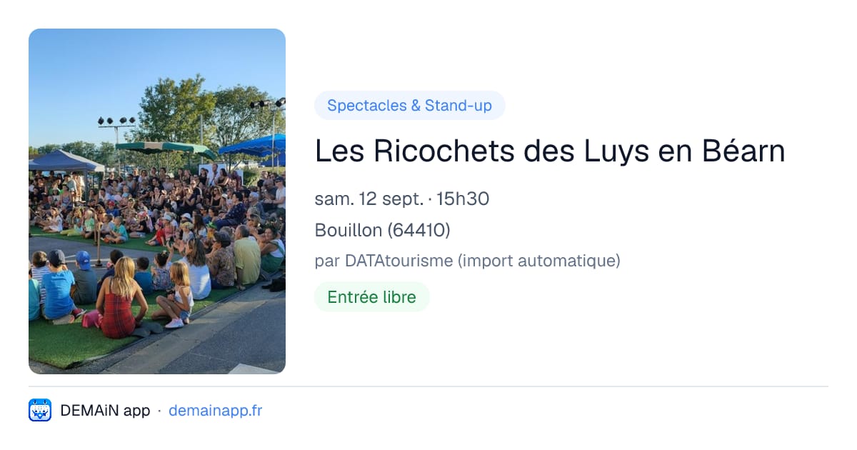 Les Ricochets des Luys en Béarn — Bouillon