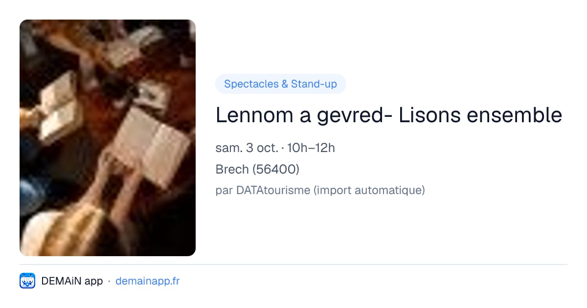Lennom a gevred- Lisons ensemble — Brech