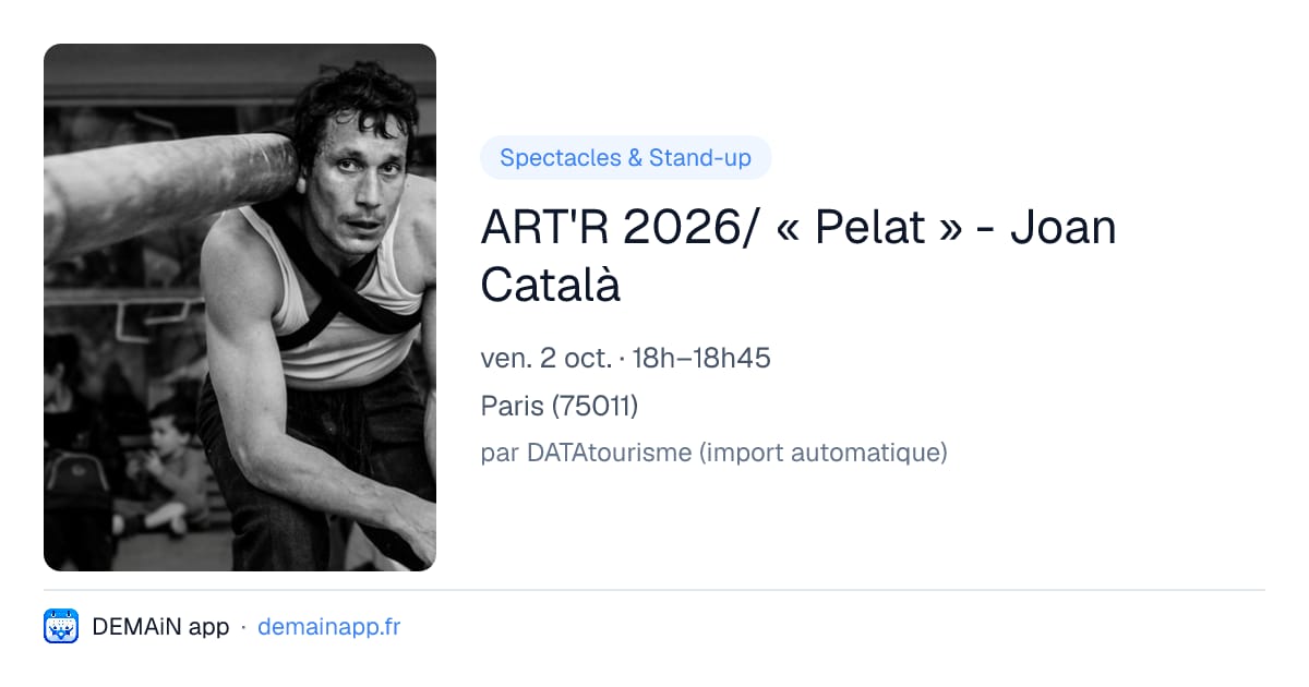 ART'R 2026/ « Pelat » - Joan Català — Paris