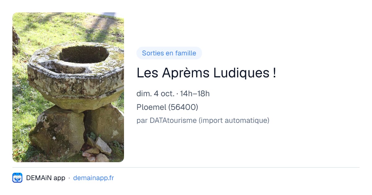 Les Aprèms Ludiques ! — Ploemel