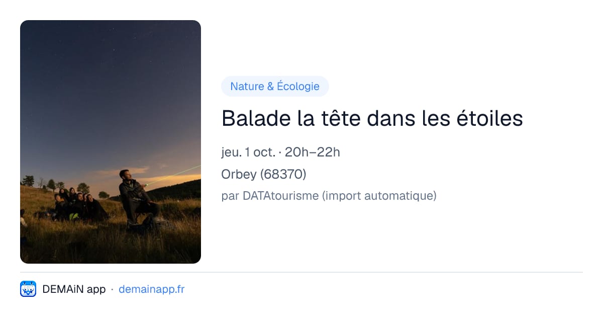 Balade la tête dans les étoiles — Orbey
