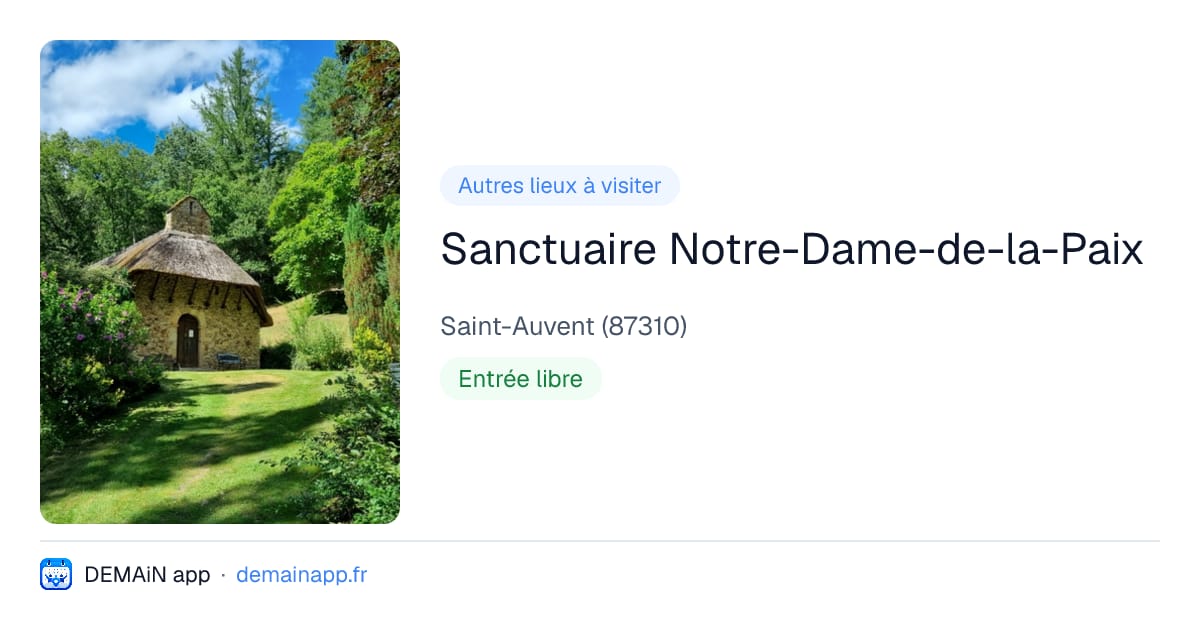 Sanctuaire Notre-Dame-de-la-Paix — Saint-Auvent