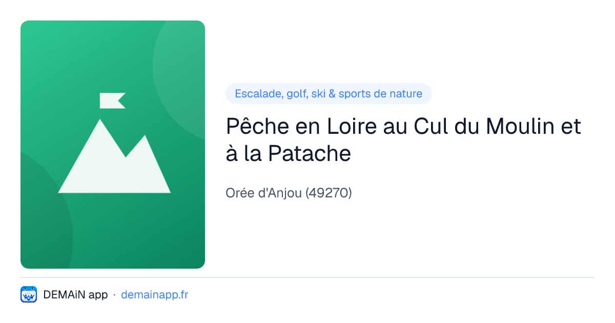 Pêche en Loire au Cul du Moulin et à la Patache — Orée d'Anjou