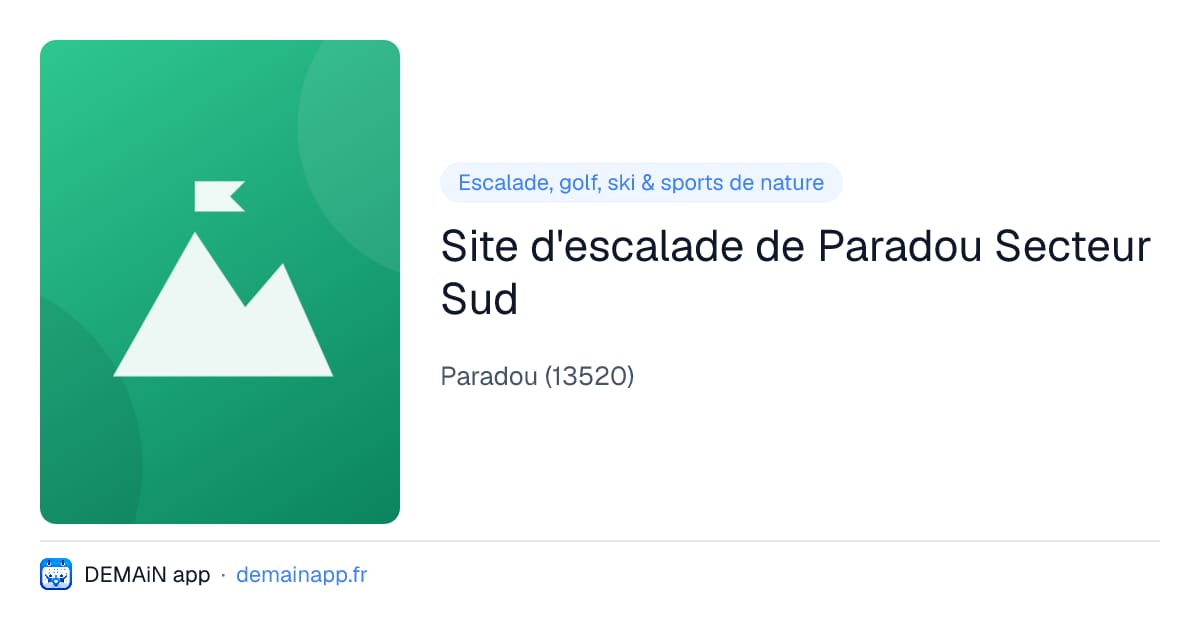 Site d'escalade de Paradou Secteur Sud — Paradou