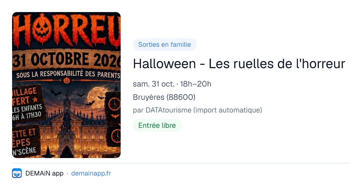Halloween - Les ruelles de l'horreur — Bruyères