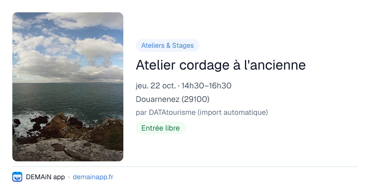 Atelier cordage à l'ancienne — Douarnenez