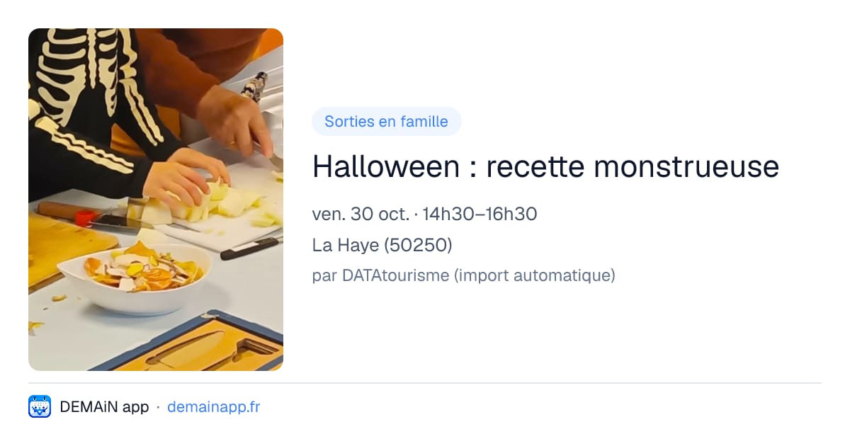 Halloween : recette monstrueuse — La Haye