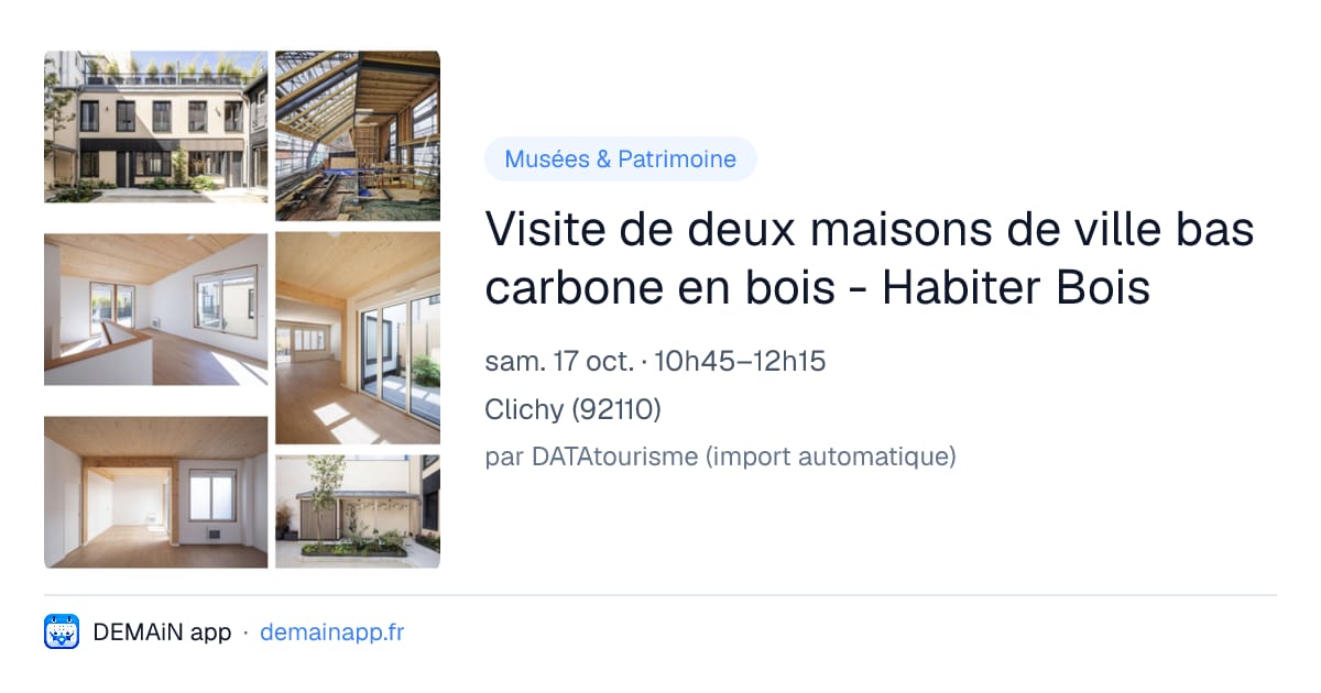 Visite de deux maisons de ville bas carbone en bois - Habiter Bois — Clichy