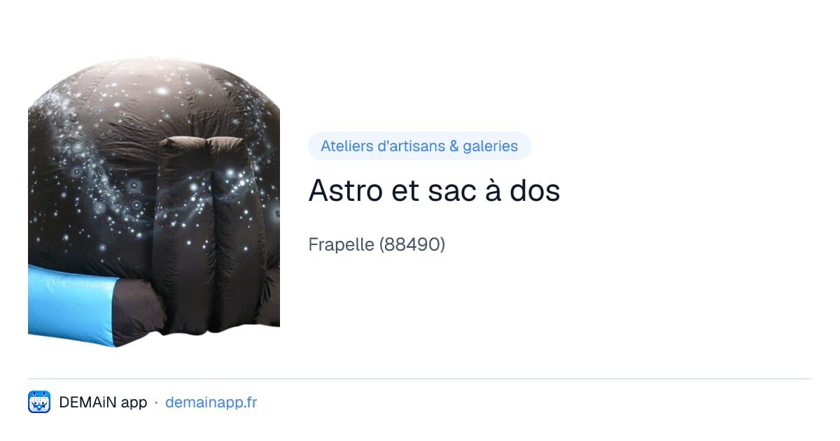 Astro et sac à dos — Frapelle
