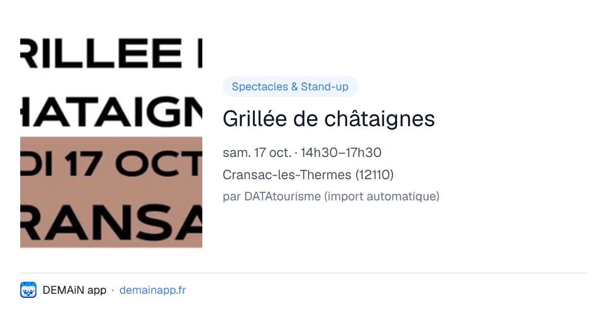 Grillée de châtaignes — Cransac-les-Thermes
