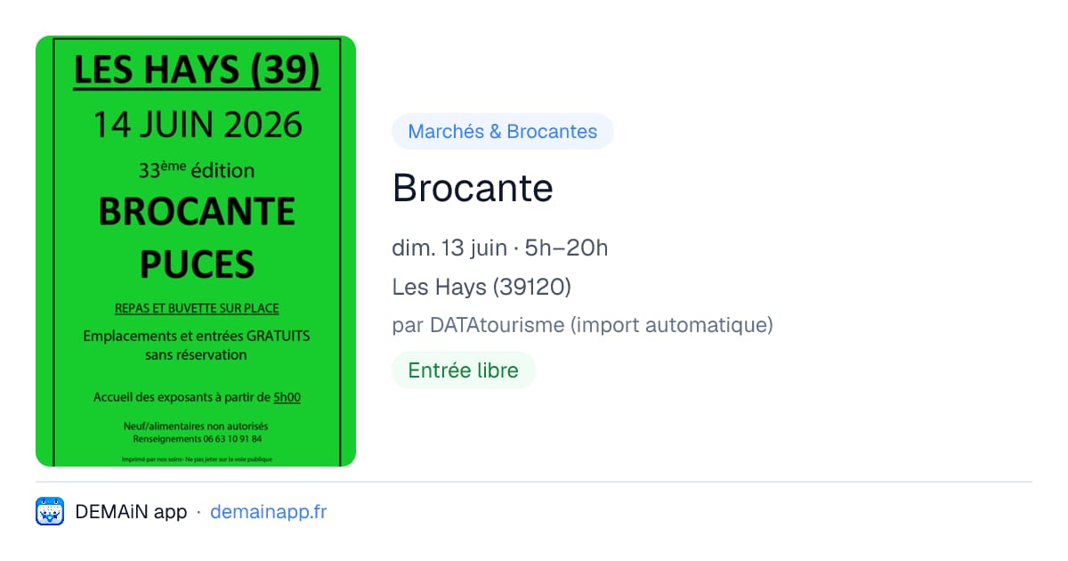 Brocante — Les Hays