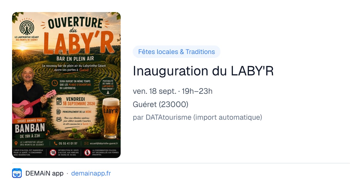 Inauguration du LABY'R — Guéret