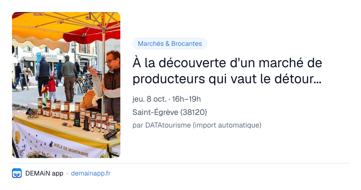 À la découverte d'un marché de producteurs qui vaut le détour... — Saint-Égrève