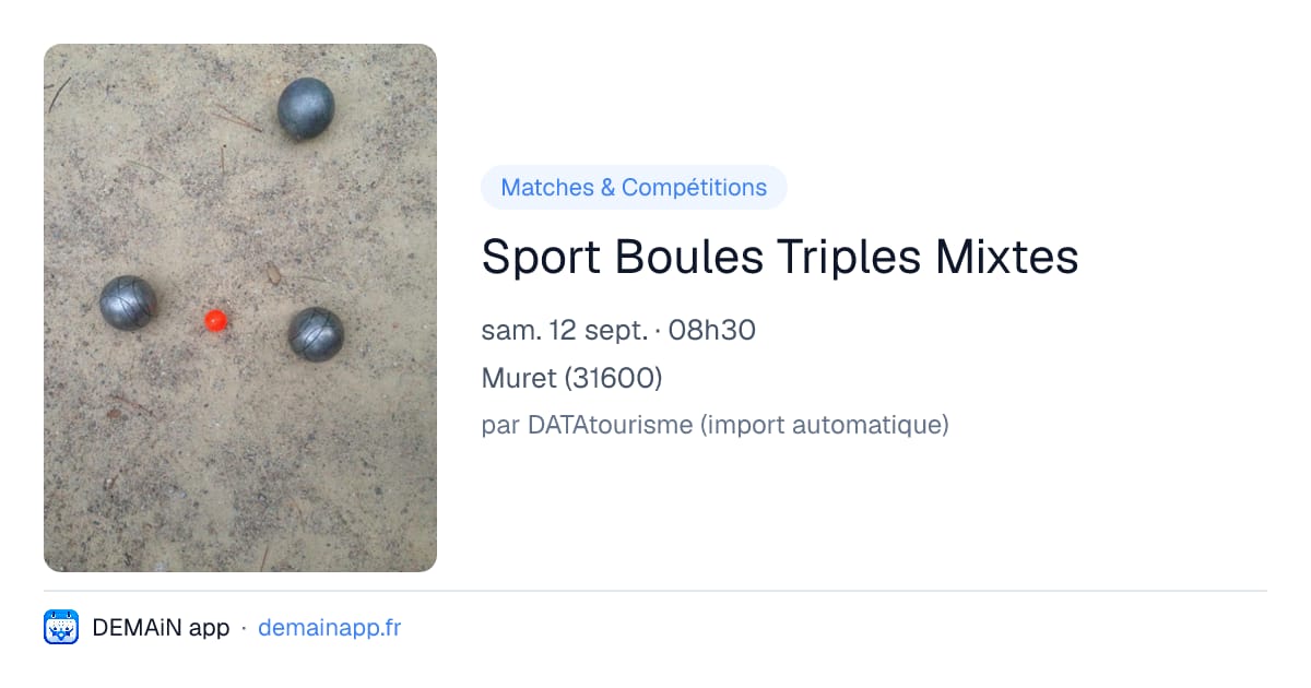 Sport Boules Triples Mixtes — Muret