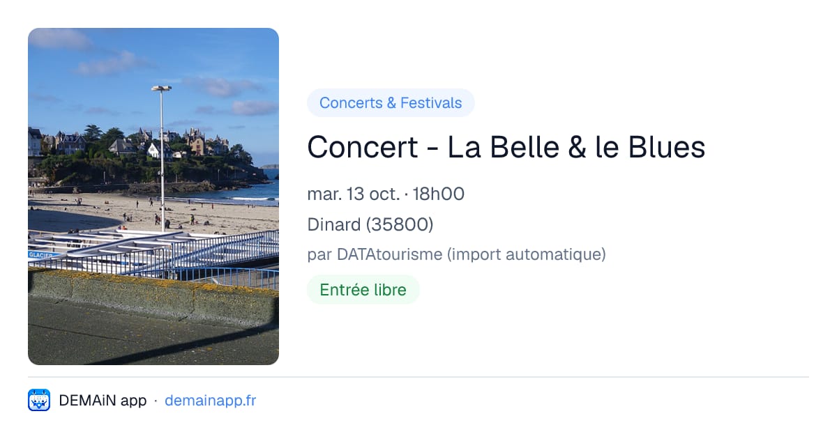 Concert - La Belle & le Blues — Dinard