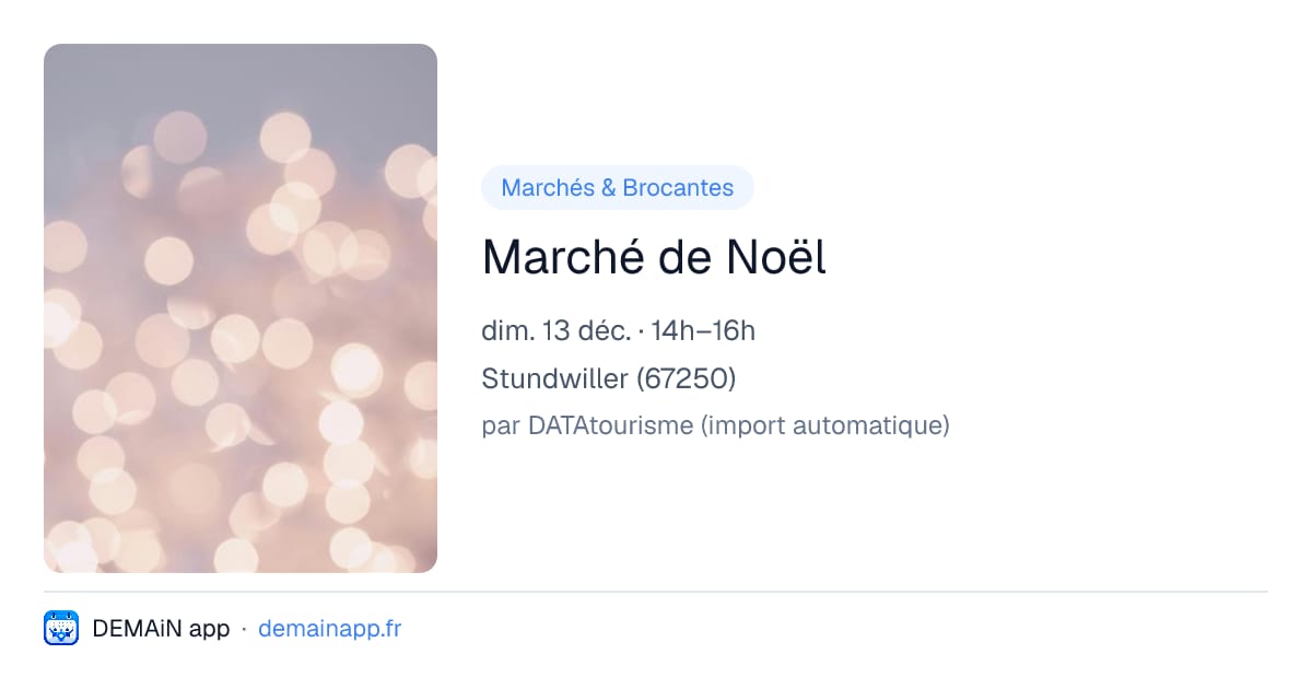 Marché de Noël — Stundwiller