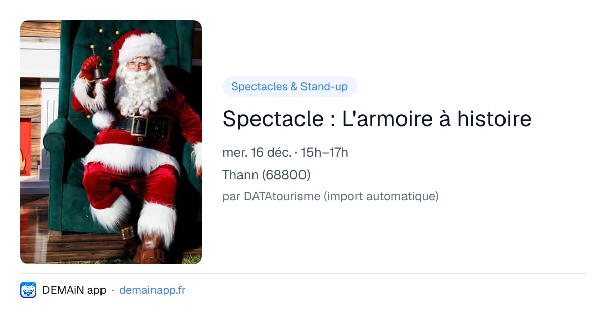 Spectacle : L'armoire à histoire — Thann