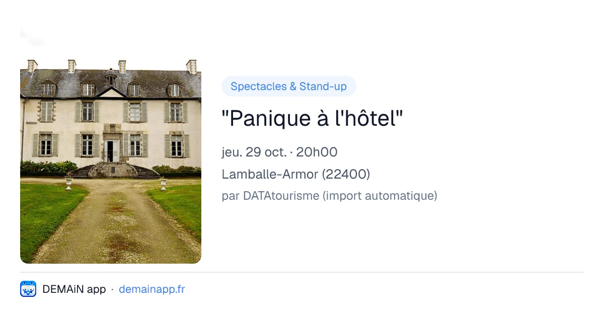 "Panique à l'hôtel" — Lamballe-Armor