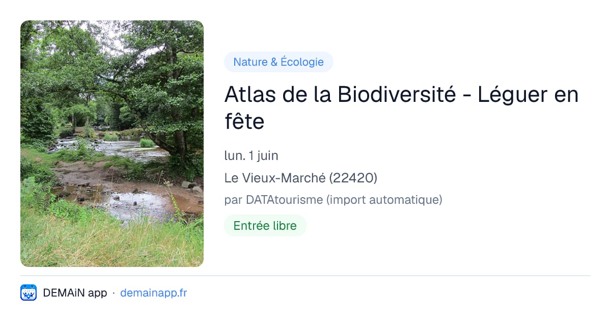 Atlas de la Biodiversité - Léguer en fête — Le Vieux-Marché
