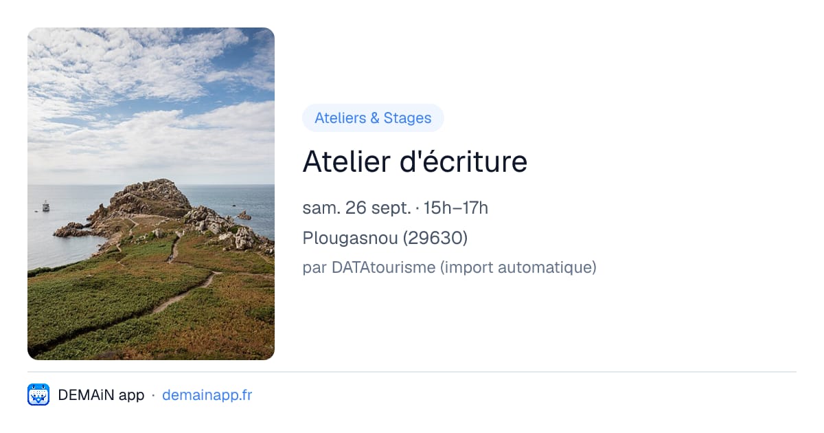 Atelier d'écriture — Plougasnou