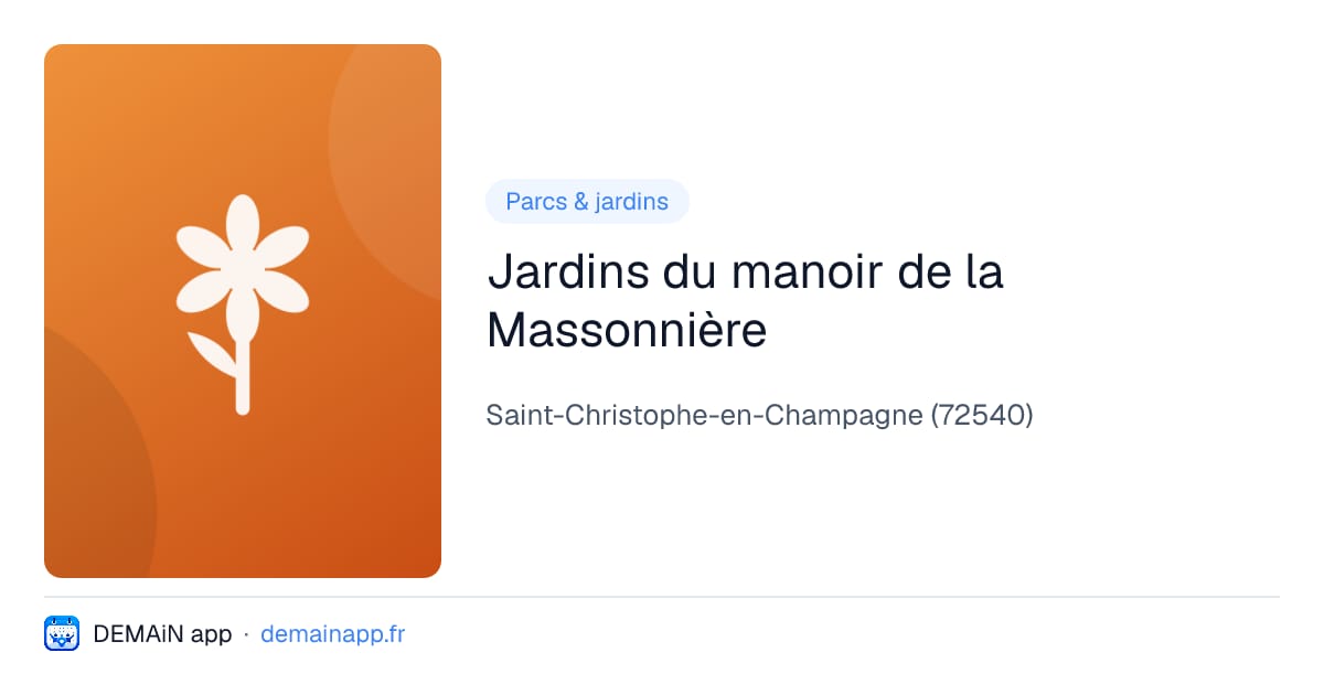 Jardins du manoir de la Massonnière — Saint-Christophe-en-Champagne
