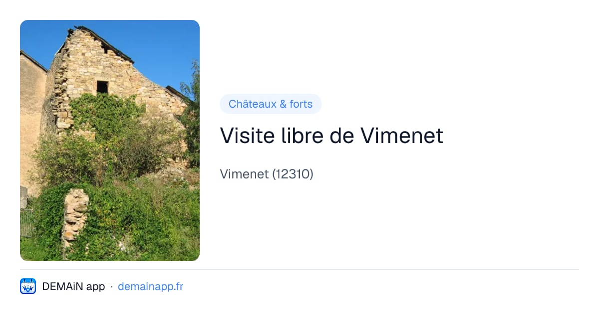 Visite libre de Vimenet — Vimenet