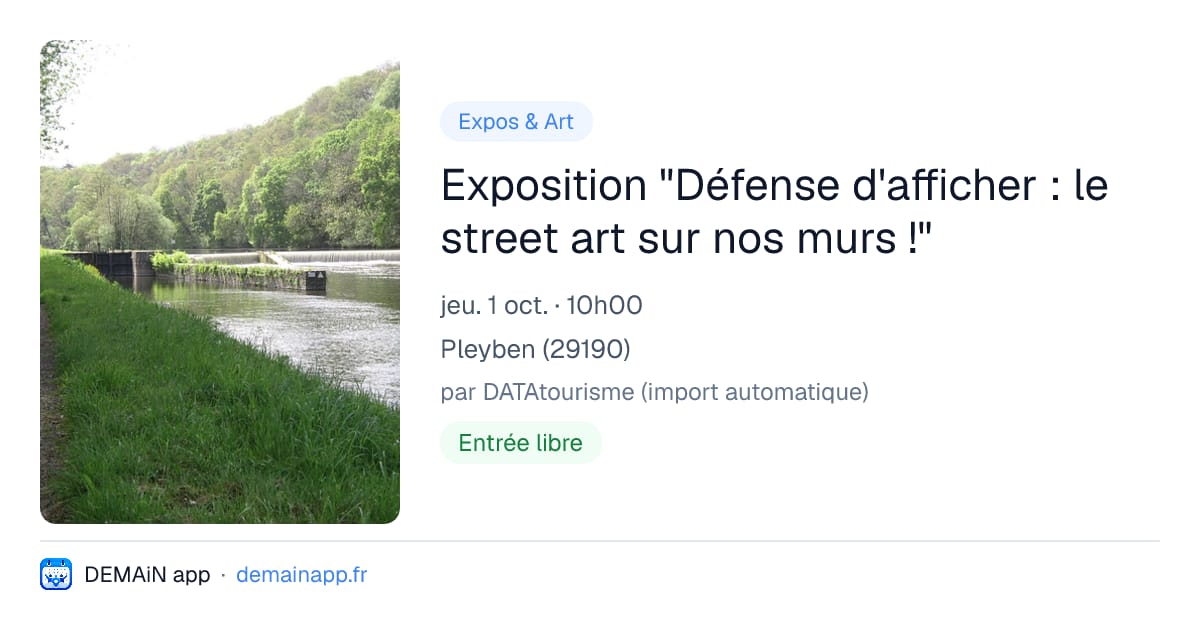 Exposition "Défense d'afficher : le street art sur nos murs !" — Pleyben