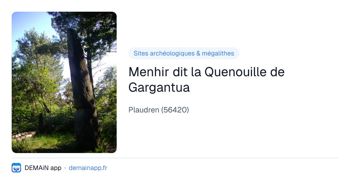 Menhir dit la Quenouille de Gargantua — Plaudren
