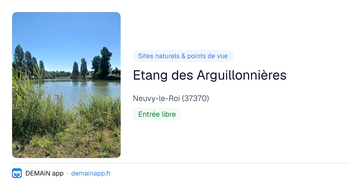 Etang des Arguillonnières — Neuvy-le-Roi