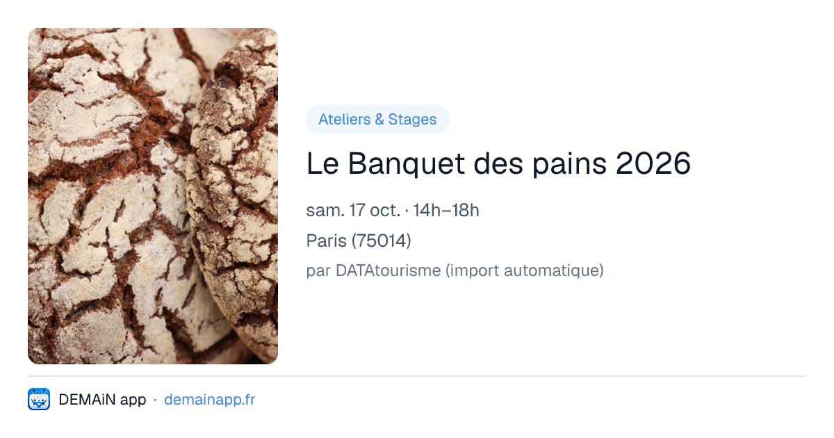 Le Banquet des pains 2026 — Paris