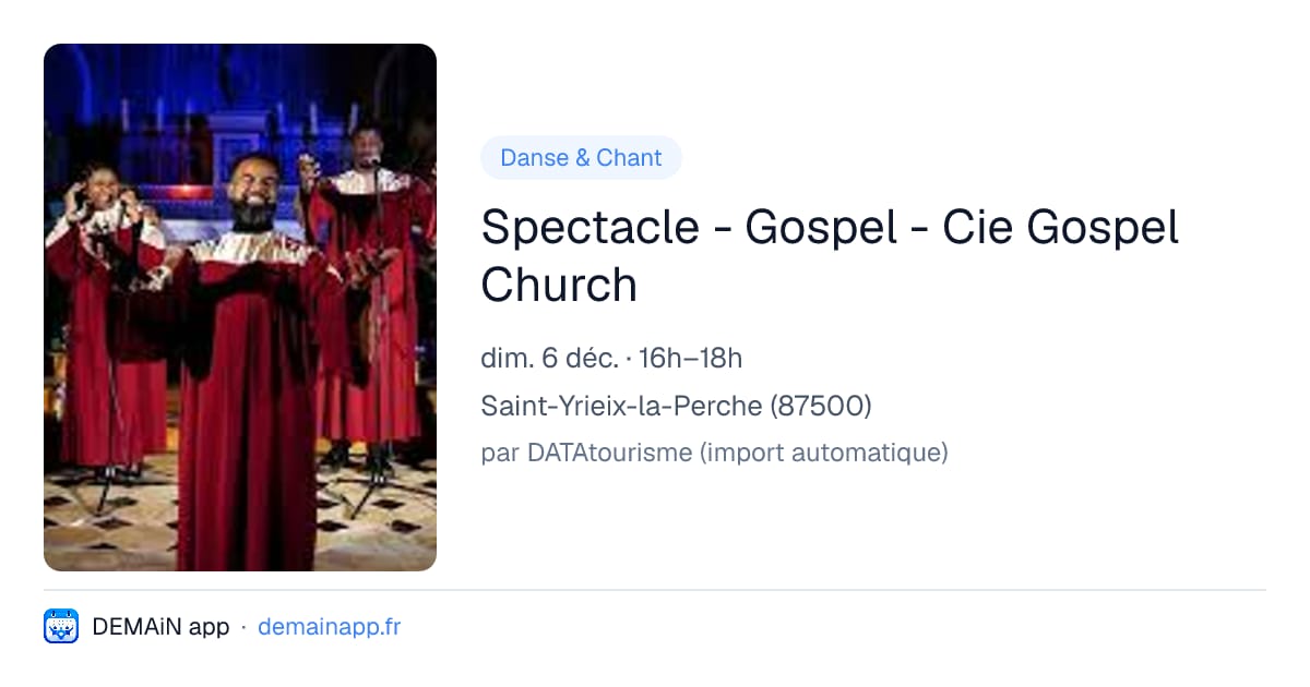 Spectacle - Gospel - Cie Gospel Church — Saint-Yrieix-la-Perche