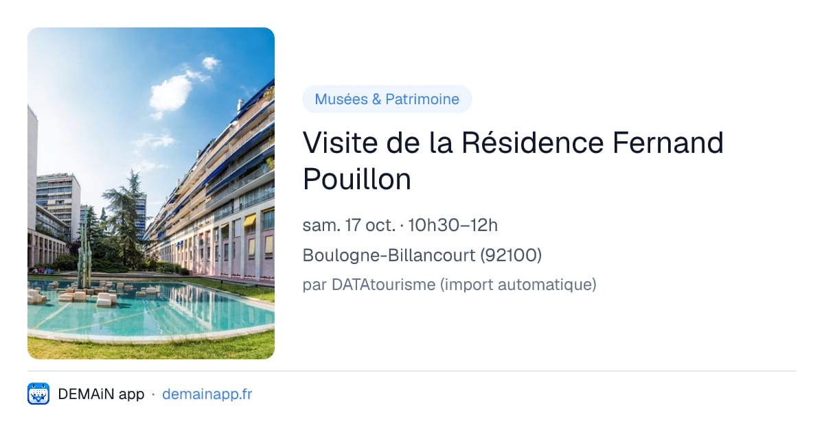 Visite de la Résidence Fernand Pouillon — Boulogne-Billancourt