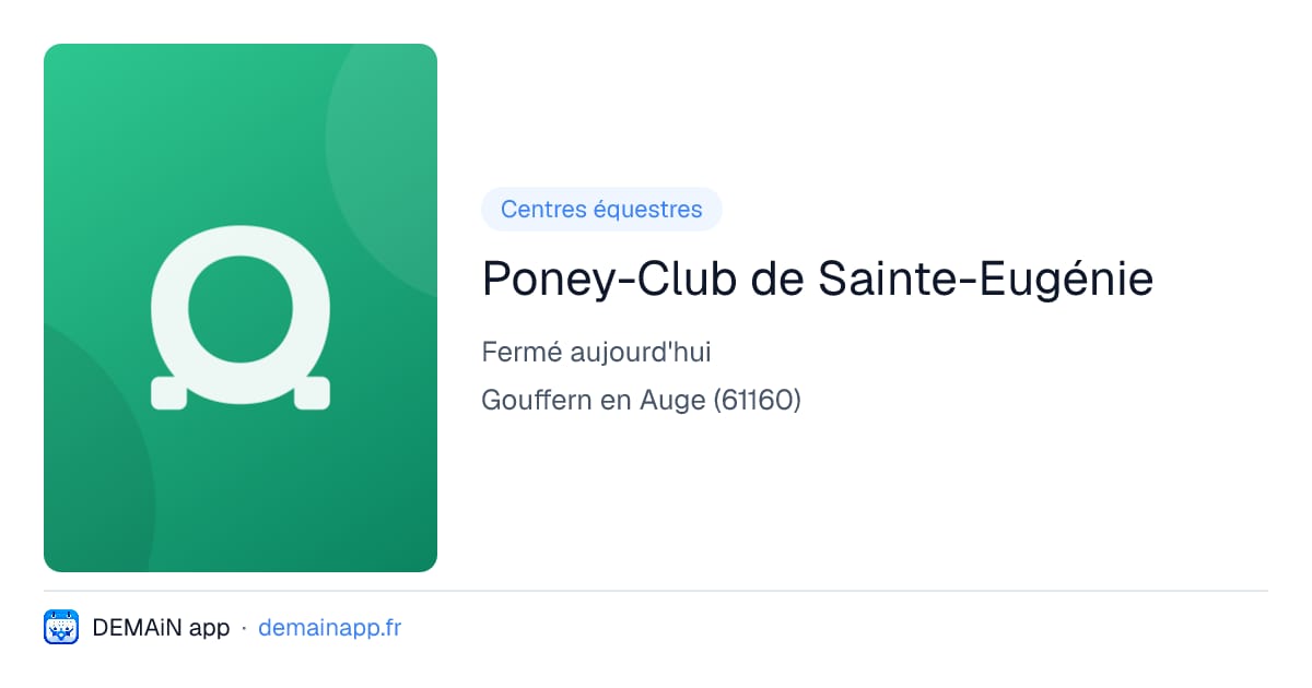 Poney-Club de Sainte-Eugénie — Gouffern en Auge