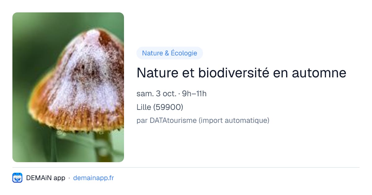 Nature et biodiversité en automne — Lille