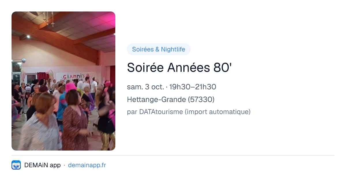 Soirée Années 80' — Hettange-Grande