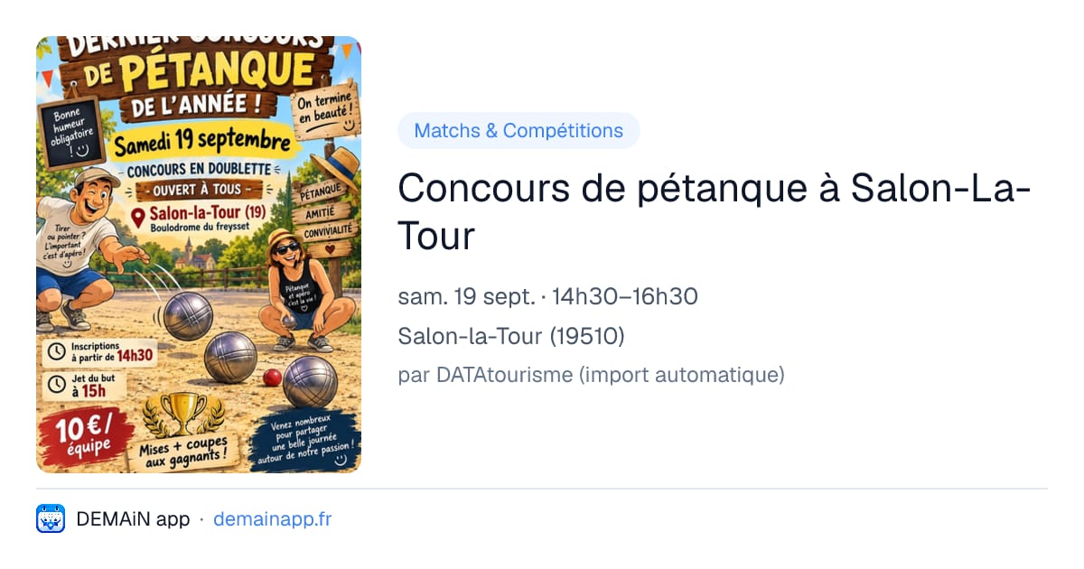 Concours de pétanque à Salon-La-Tour — Salon-la-Tour