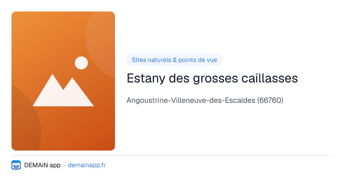 Estany des grosses caillasses — Angoustrine-Villeneuve-des-Escaldes