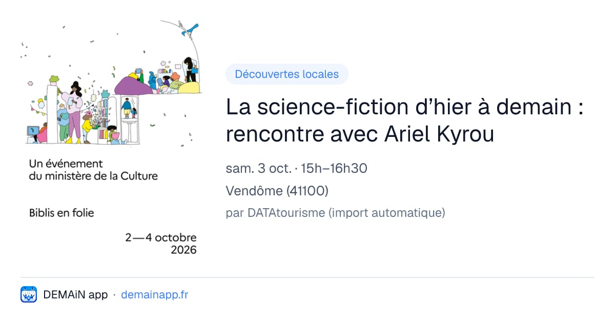 La science-fiction d’hier à demain : rencontre avec Ariel Kyrou — Vendôme
