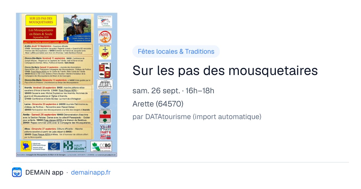 Sur les pas des mousquetaires — Arette