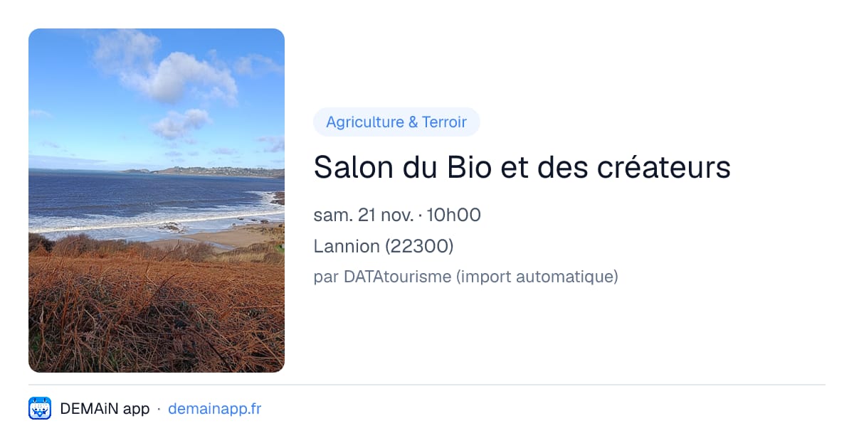 Salon du Bio et des créateurs — Lannion